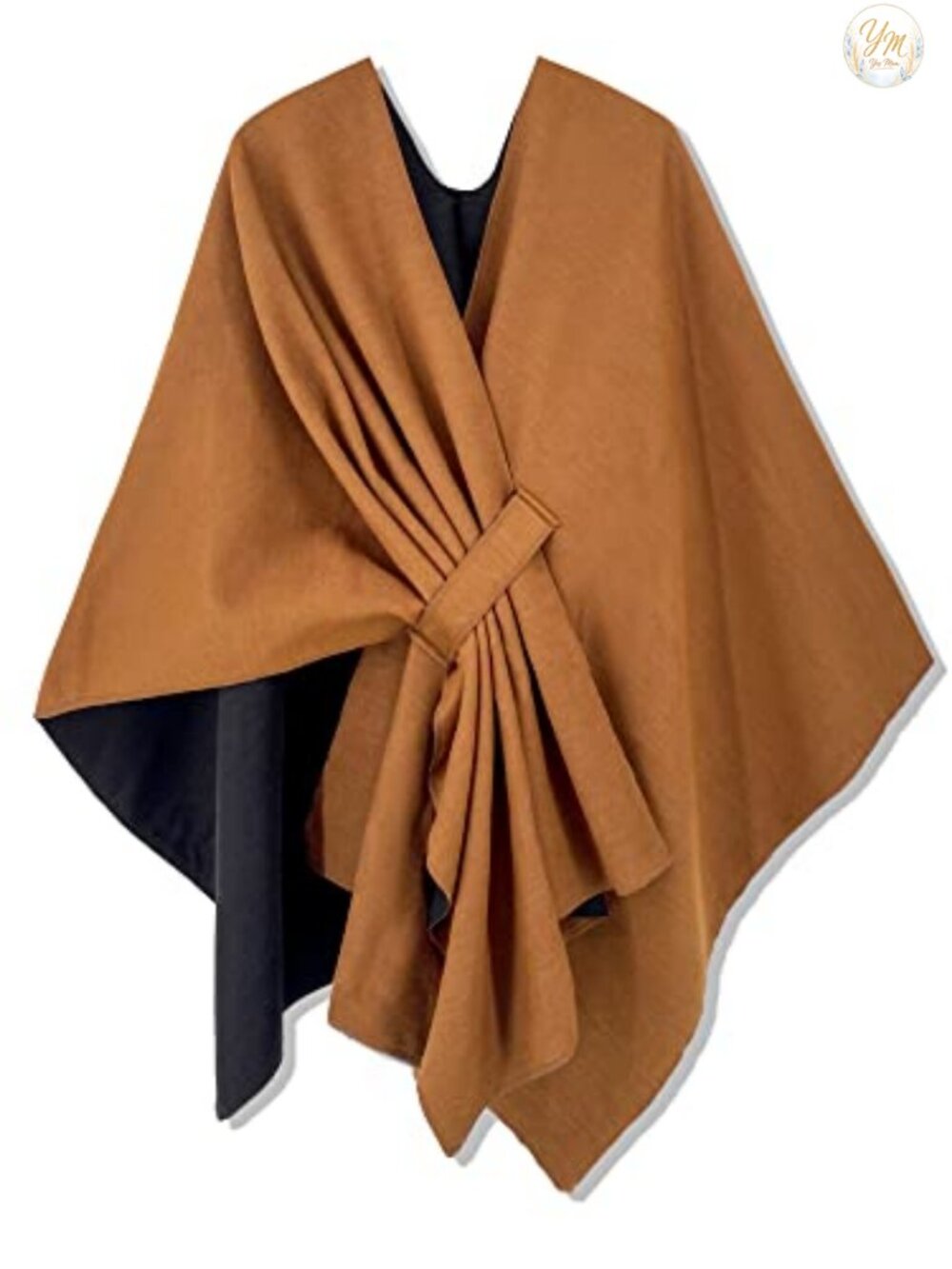 Womens Shawl Wrap Poncho Open Front Cardigan Viscose Polyester L-2XL